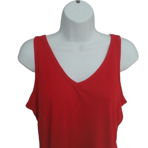 ACX Workout/Exercise Tank Top Red Semi-Sheer Lightweight M - Picture 2 of 6
